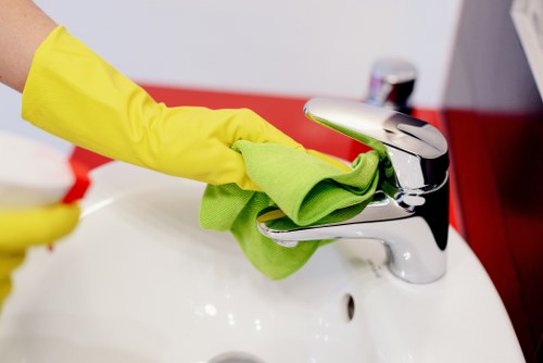 Cleaning oven doors, shelves and glass as part of a detailed clean