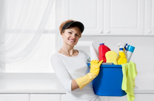 Sustainable cleaning operations with charity reuse partnerships