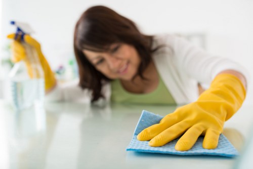 Cleaning a newly refurbished Richmond kitchen after building work