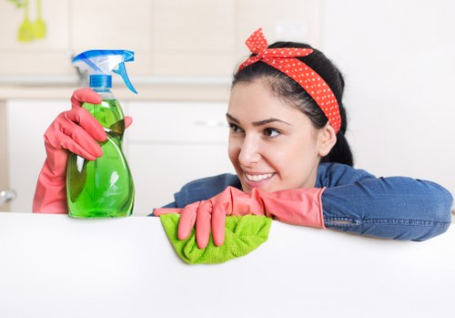Richmond oven cleaning specialist carefully removing grease from an appliance interior