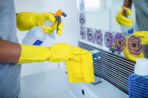 Office cleaning tasks including washrooms, kitchens, and common areas in Richmond