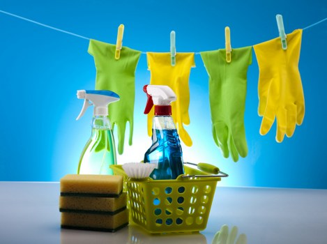 Domestic cleaner working in a Richmond property interior